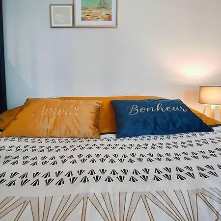 아파트 Le Thiers Bleu Proche Gare - Centre Avec Parking Et Netflix 뮐루즈