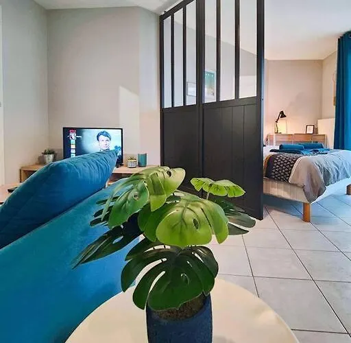 Le Thiers Bleu Proche Gare - Centre Avec Parking Et Netflix דירה *